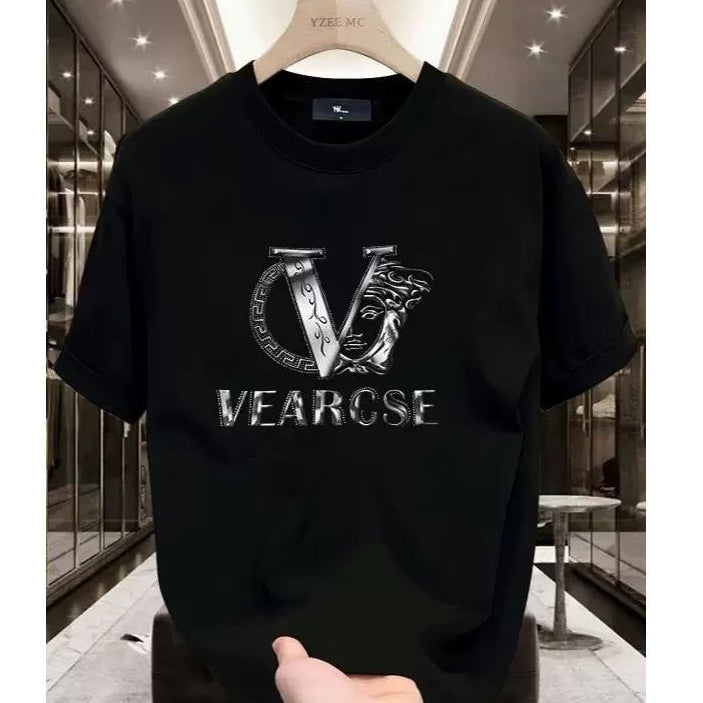 Men's Metallic Silver Graphic T-Shirt/Sweatshirt/Hoodie – Black Luxury Streetwear Tee