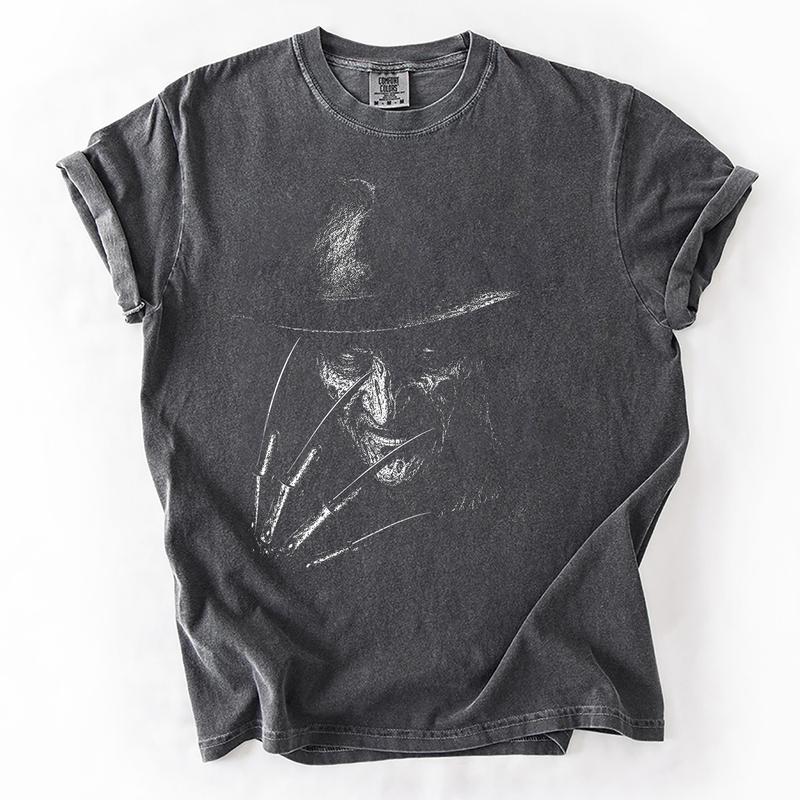 Retro Horror Inspired T-Shirt/Sweatshirt/Hoodie – Vintage Washed Halloween Style Tee