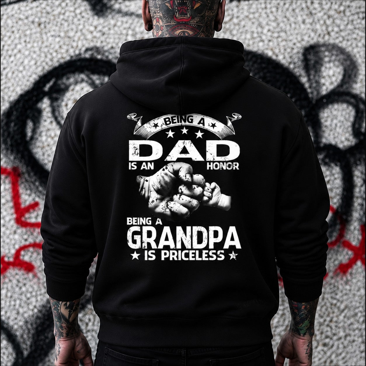 Being A Dad Is An Honor Grandpa Shirt/Sweatshirt/Hoodie – Fatherhood Graphic Tee