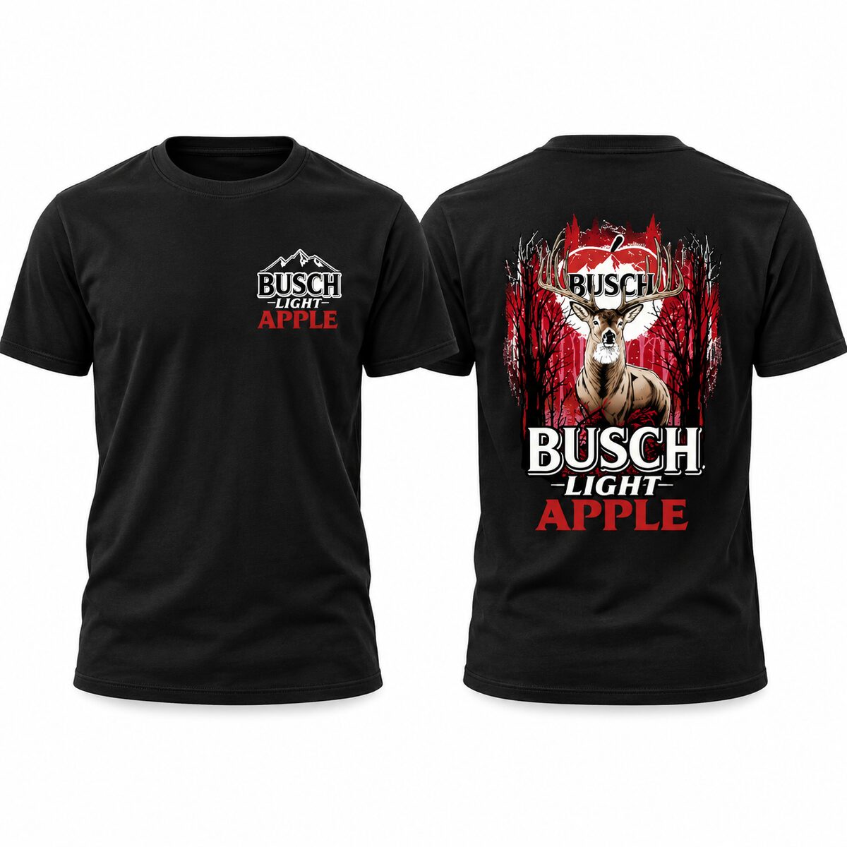 Busch Light Apple Hunting Hoodie/Sweatshirt/T-shirt – Vintage Deer Graphic Pullover Sweatshirt
