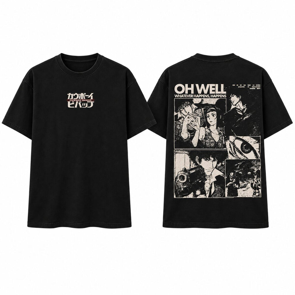 Cowboy Bebop Vintage Washed T-Shirt/Sweatshirt/Hoodie – Retro Anime Manga Graphic Tee