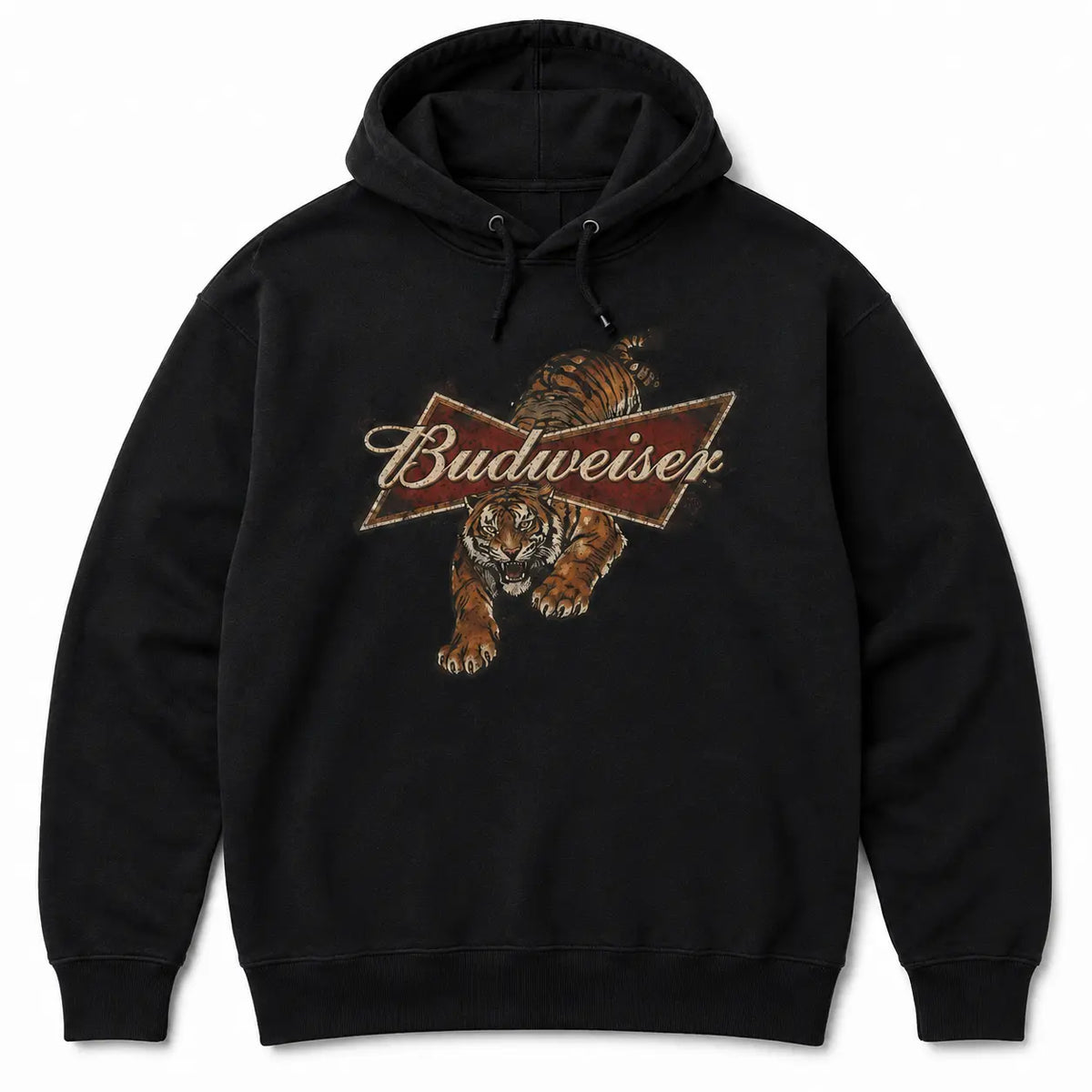 Budweiser Tiger Graphic T-Shirt, Sweatshirt & Hoodie – Vintage Beer Logo Print, Retro Wild Tiger Graphic, Y2K Casual Streetwear