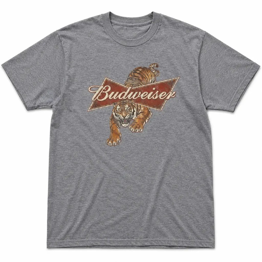 Budweiser Tiger Graphic T-Shirt, Sweatshirt & Hoodie – Vintage Beer Logo Print, Retro Wild Tiger Graphic, Y2K Casual Streetwear