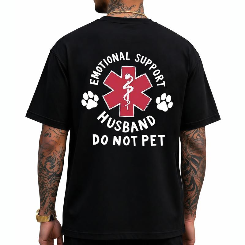 Emotional Support Husband T-Shirt/Sweatshirt/Hoodie – Funny Dog Dad Graphic Tee