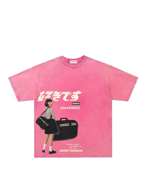 Vintage Washed Japanese Graphic T-Shirt/Sweatshirt/Hoodie – Oversized Streetwear Tee