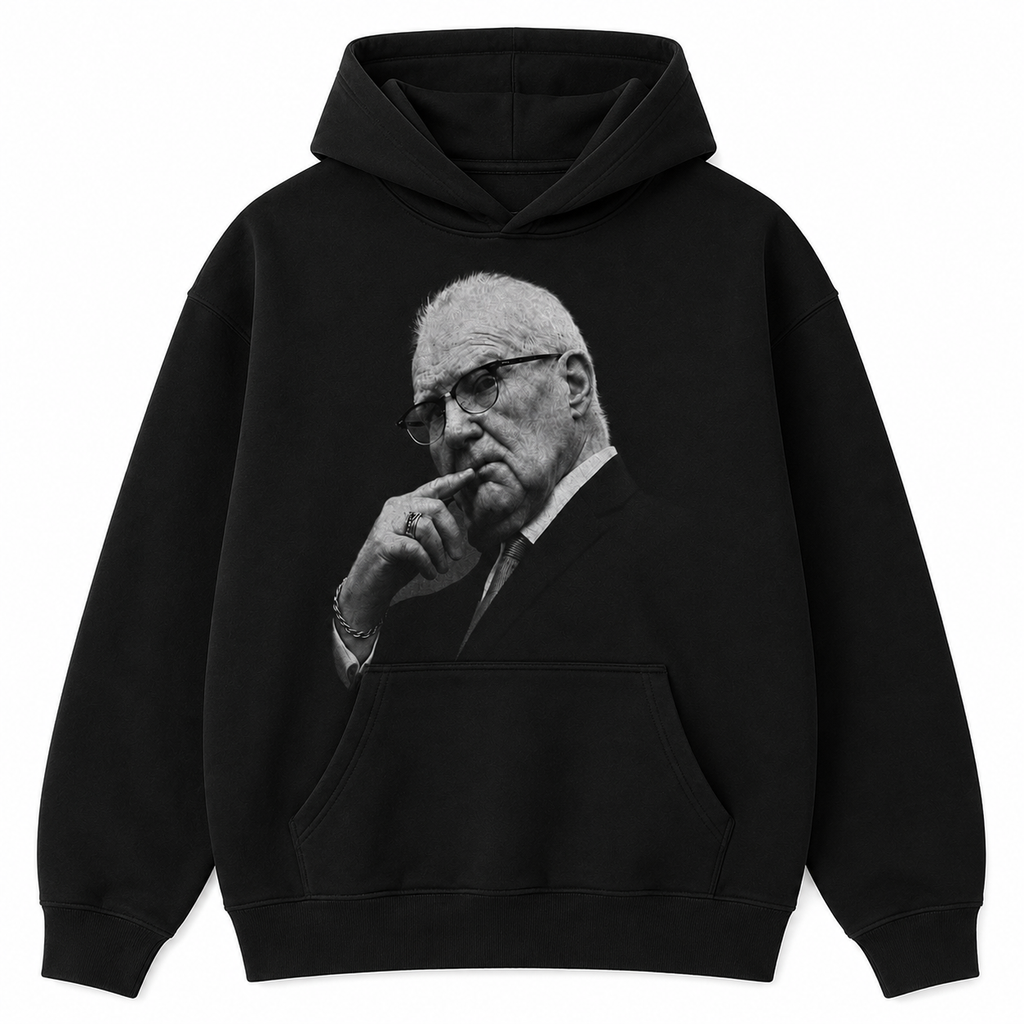Vintage Monochrome Portrait T-Shirt/Sweatshirt/Hoodie – Washed Black Photo Graphic Tee, Retro Unisex Streetwear
