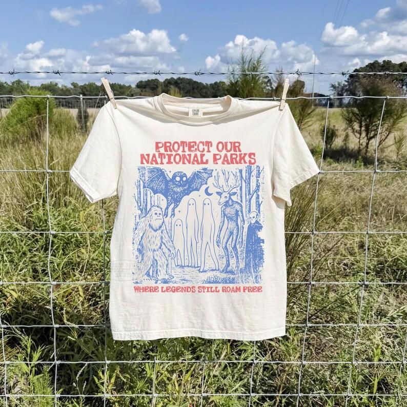 Vintage Cryptid National Park Tee/Sweatshirt/Hoodie – Retro Outdoor Adventure Graphic Shirt