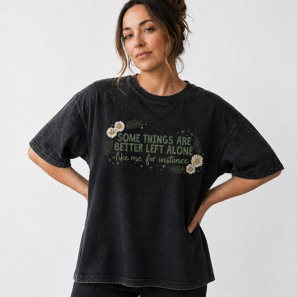 Funny Introvert Shirt for Women, Sarcastic Floral Graphic Tee, Cute Anti Social Humor T-Shirt/Sweatshirt/Hoodie