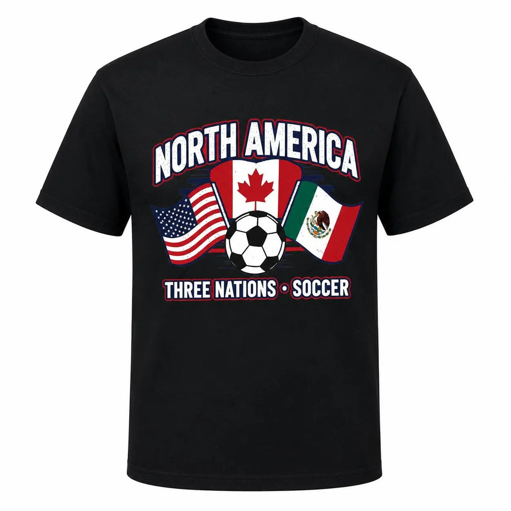 2026 North America Soccer T-Shirt/Sweatshirt/Hoodie – USA Canada Mexico World Cup Fan Graphic Tee
