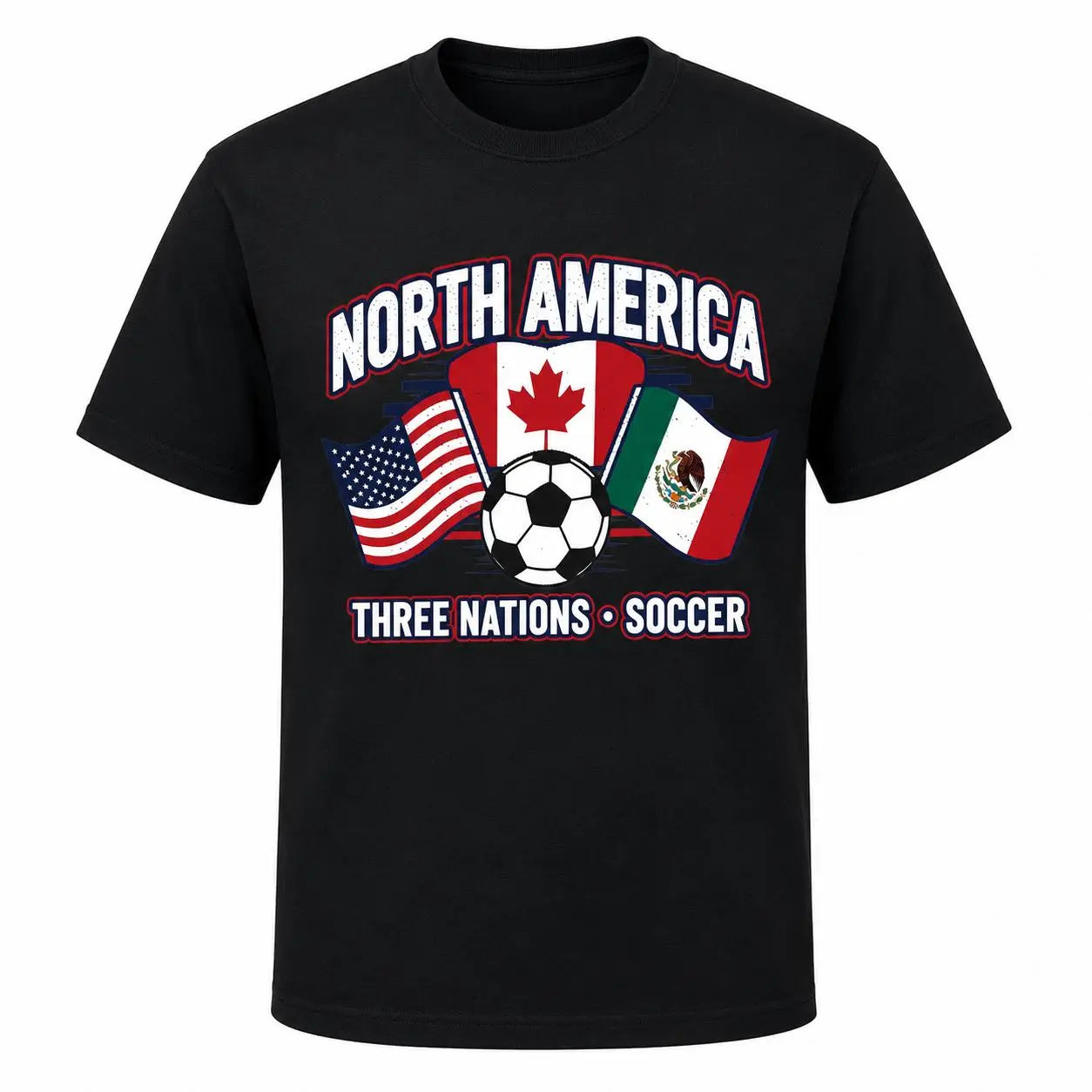 2026 North America Soccer T-Shirt/Sweatshirt/Hoodie – USA Canada Mexico World Cup Fan Graphic Tee