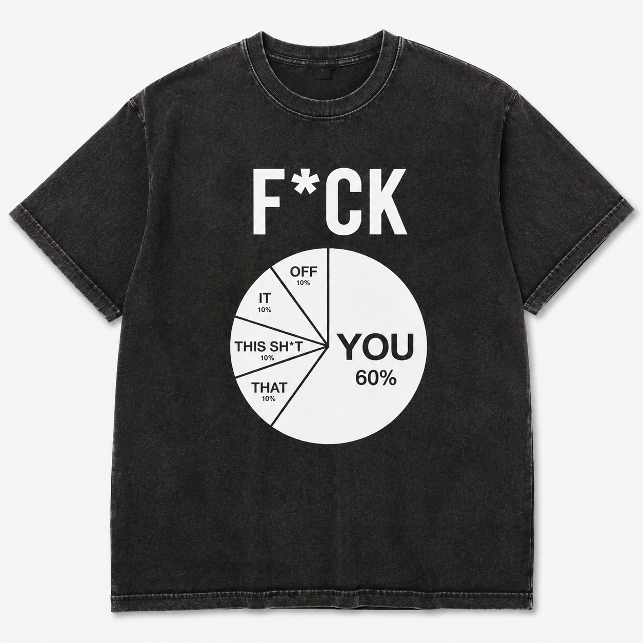 Funny Sarcastic Graphic T-Shirt/Sweatshirt/Hoodie – Dark Humor Pie Chart Meme Tee