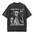 I Asked Myself If I'm Okay T-Shirt, Sweatshirt & Hoodie – Funny Sarcastic Skeleton Graphic Apparel