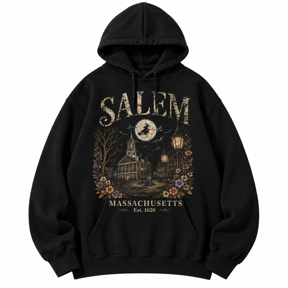 Salem Massachusetts T-Shirt/Sweatshirt/Hoodie – Vintage Witch City Halloween Graphic Tee