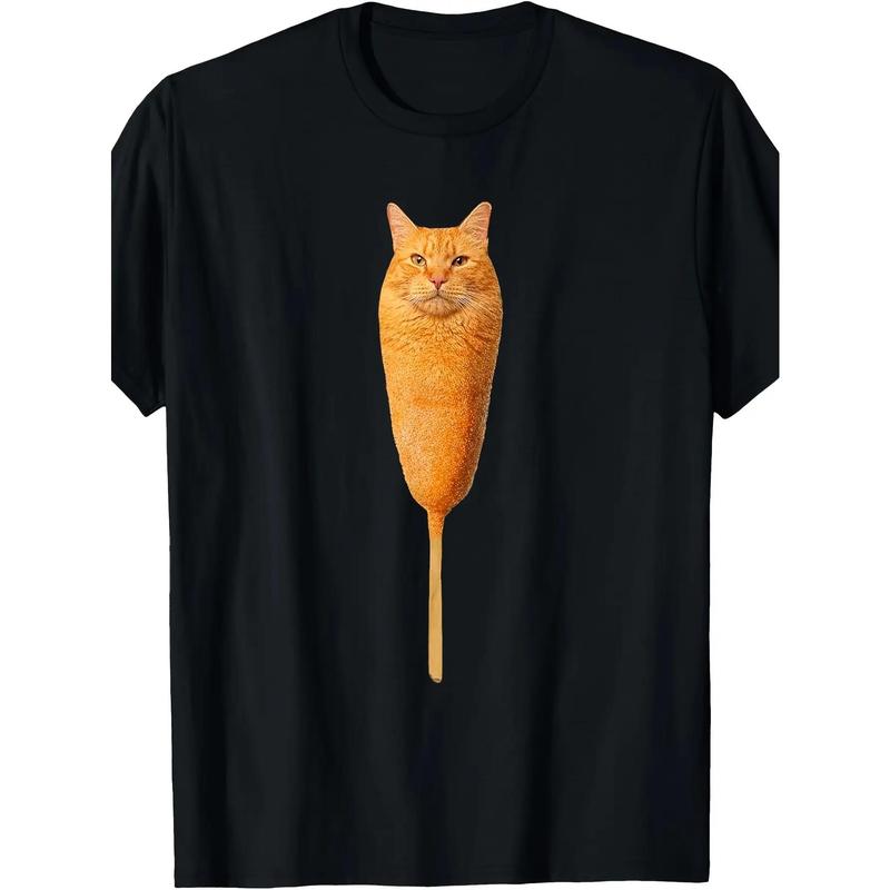 Corn Dog Cat Meme T-Shirt/Hoodie/Sweatshirt– Funny Cat Graphic Tee, Weird Humor Unisex Shirt