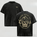 Coors Banquet Mountain Graphic T-Shirt, Sweatshirt & Hoodie – Vintage Western Beer Logo Print, Retro Outdoor Country Apparel