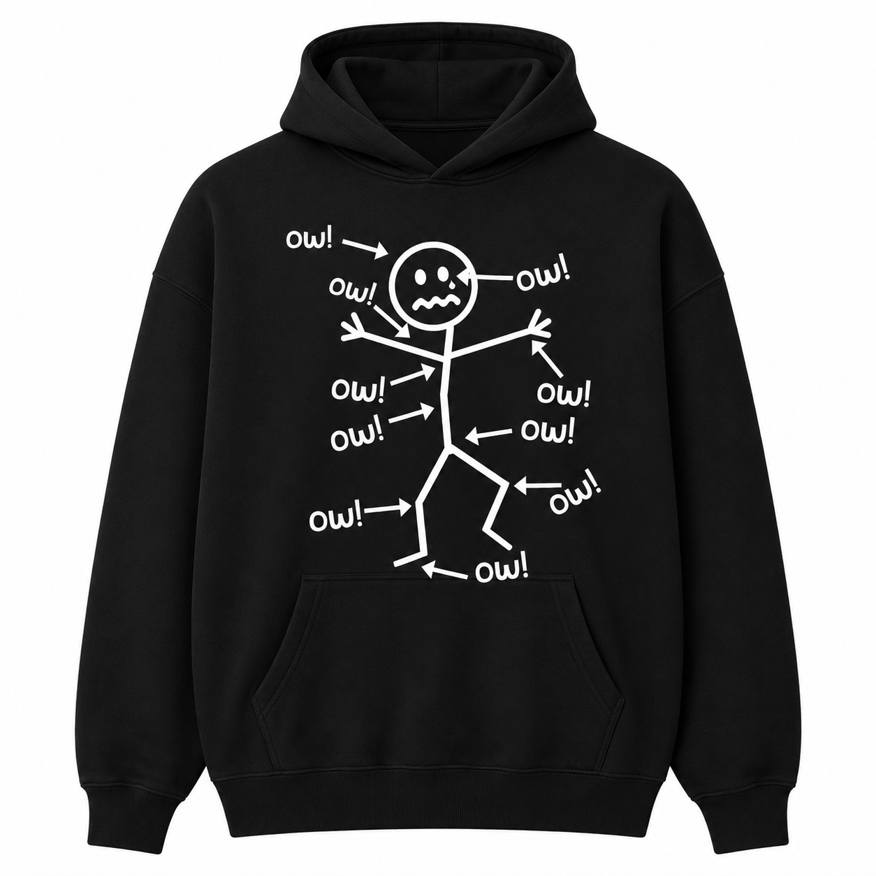 Everything Hurts Funny Stick Figure t-shirt/Sweatshirt/Hoodie