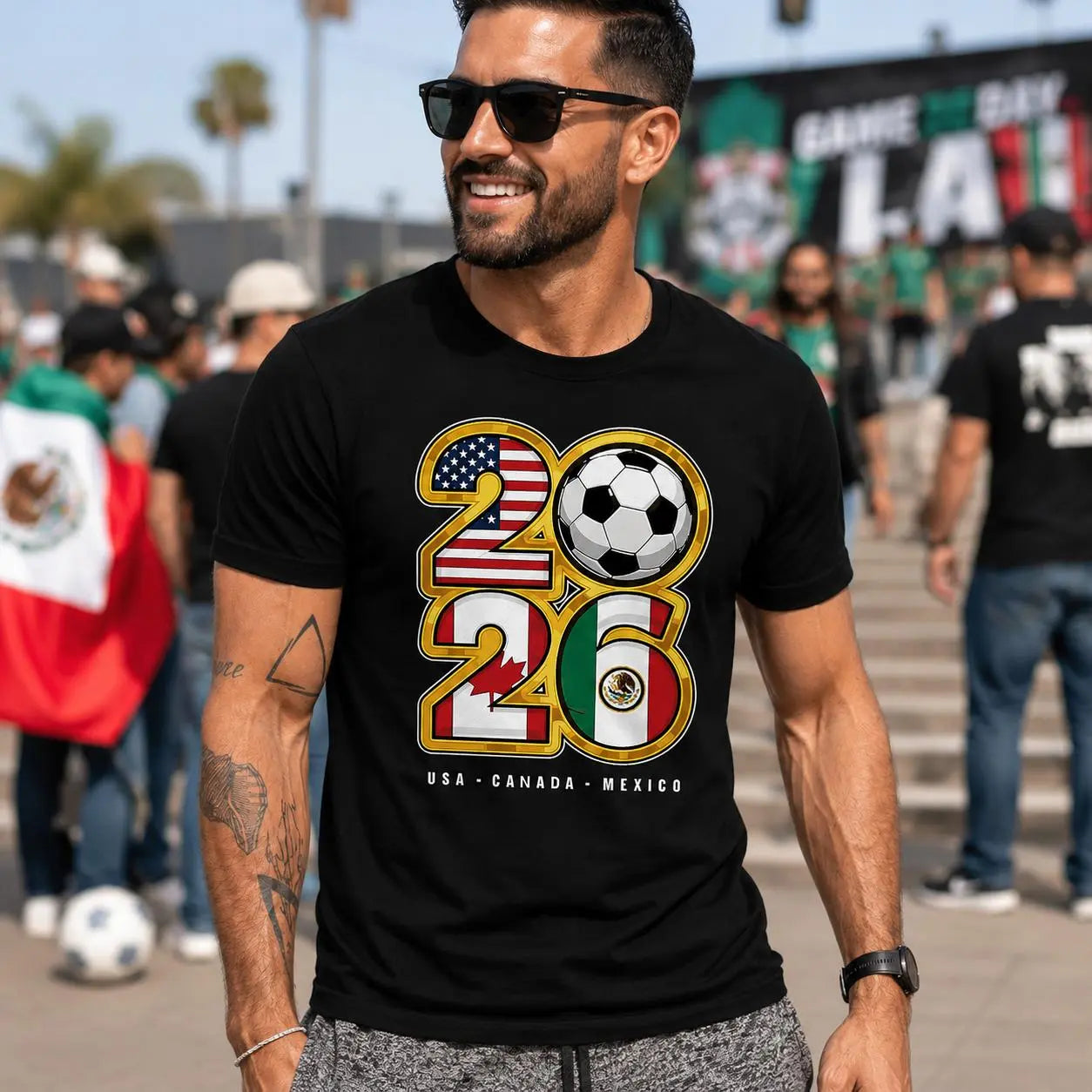 2026 North America Soccer T-Shirt/Sweatshirt/Hoodie – USA Canada Mexico World Cup Fan Graphic Tee