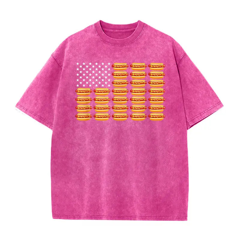 Funny Hot Dog American Flag July 4th Summer BBQ T-Shirt/Sweatshirt/Hoodie