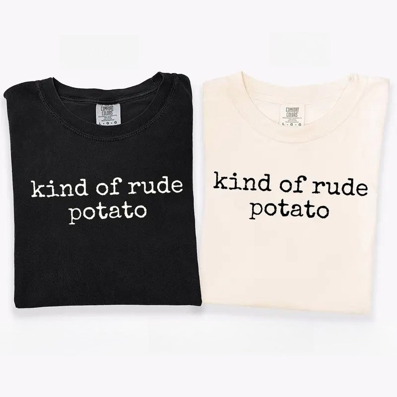 Sweet Potato & Kind of Rude Potato Matching T-Shirt, Sweatshirt & Hoodie – Funny Thanksgiving Couple Apparel