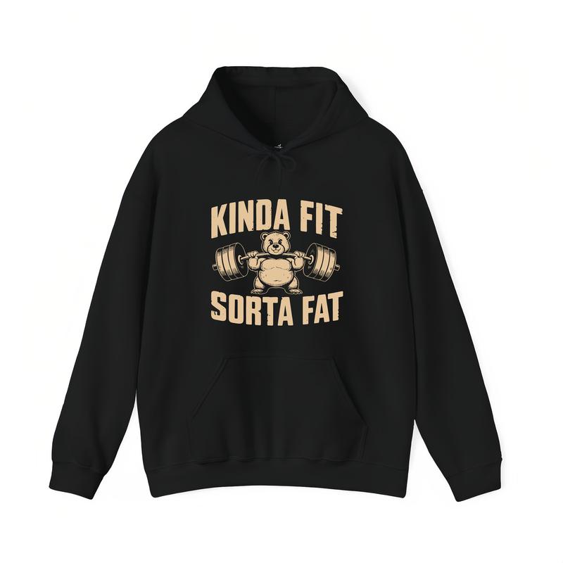 Funny Dad Bod Gym Shirt/Sweatshirt/Hoodie – Kinda Fit Kinda Fat Tee