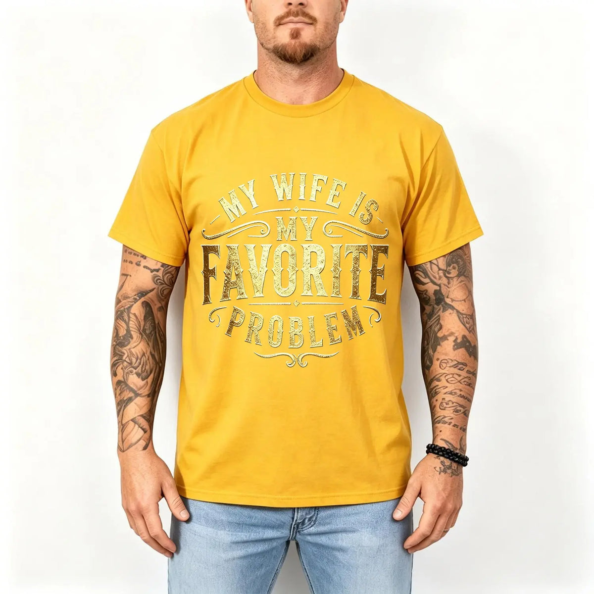 My Wife Is My Favorite Problem Shirt/Sweatshirt/Hoodie – Funny Husband Marriage Graphic Tee