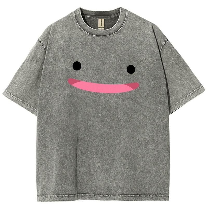 Vintage Washed Smile Face T-Shirt/Sweatshirt/Hoodie – Cute Minimalist Y2K Graphic Tee