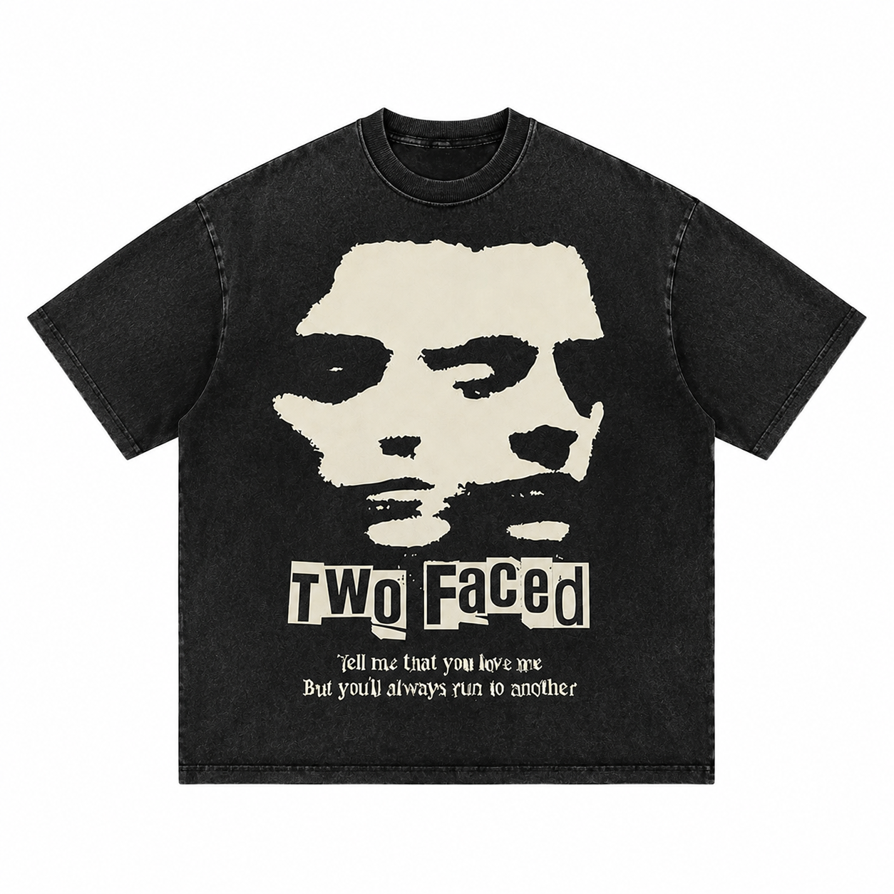 Two Faced Graphic Tee/Sweatshirt/Hoodie | Vintage Black Streetwear T-Shirt