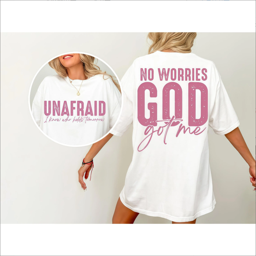 Christian Faith Shirt for Women/Sweatshirt/Hoodie - Unafraid God Got Me Tee