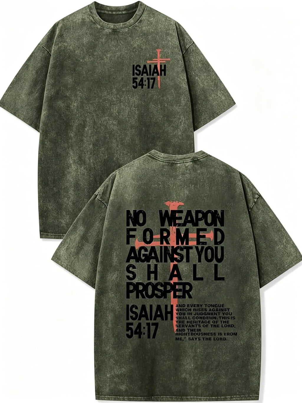 No Weapon Formed Against You Shall Prosper T-Shirt/Sweatshirt/Hoodie – Isaiah 54:17 Christian Graphic Tee