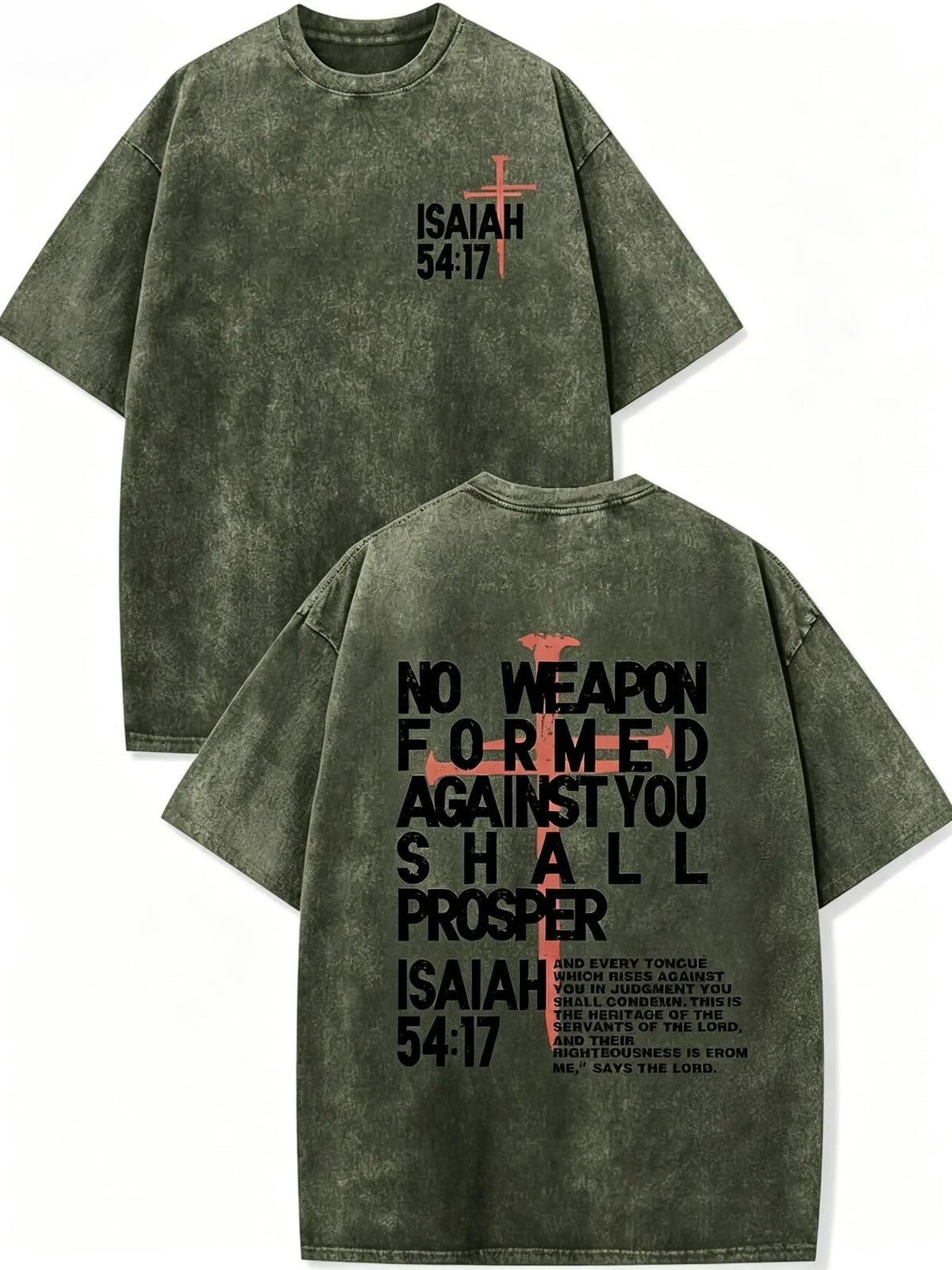 No Weapon Formed Against You Shall Prosper T-Shirt/Sweatshirt/Hoodie – Isaiah 54:17 Christian Graphic Tee