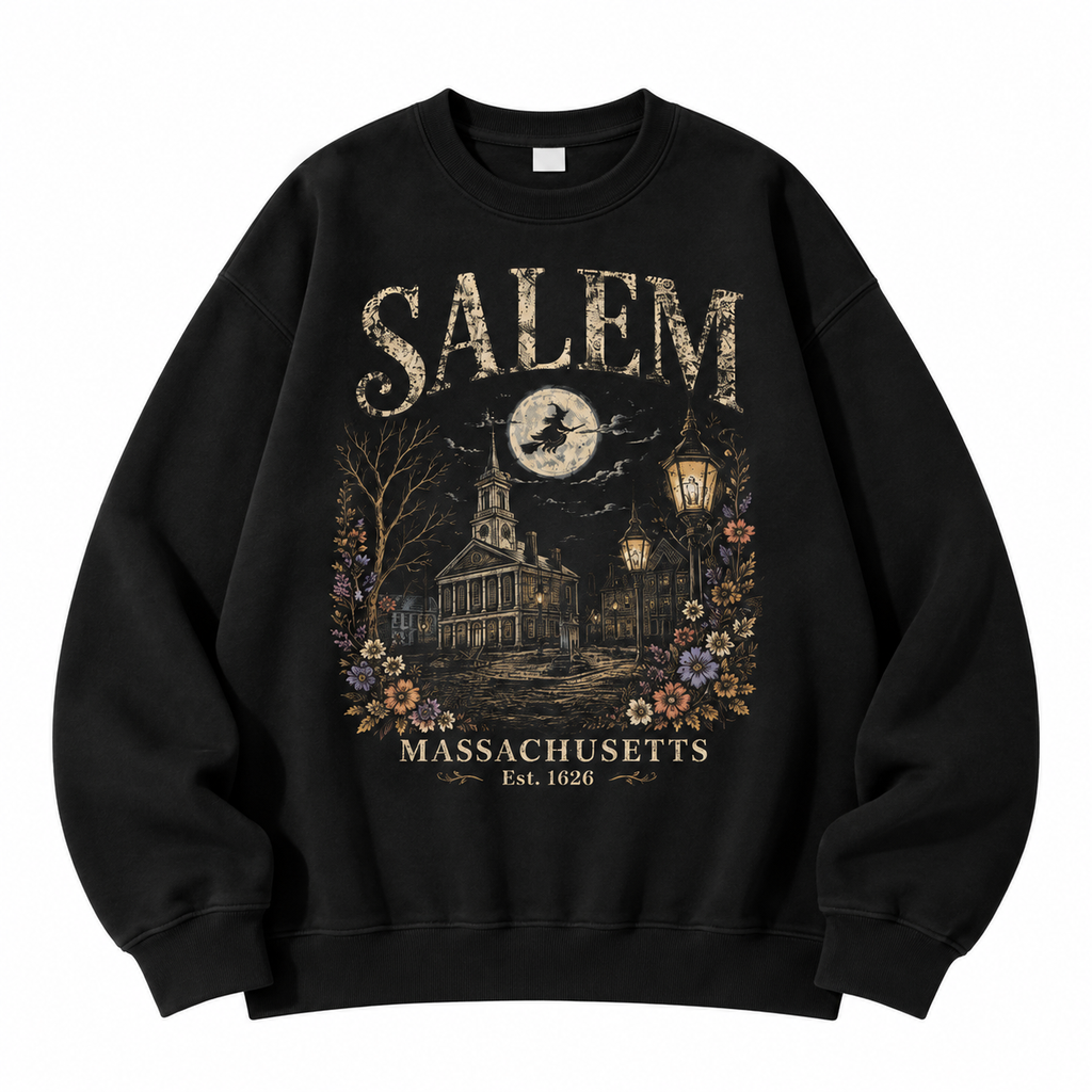 Salem Massachusetts T-Shirt/Sweatshirt/Hoodie – Vintage Witch City Halloween Graphic Tee