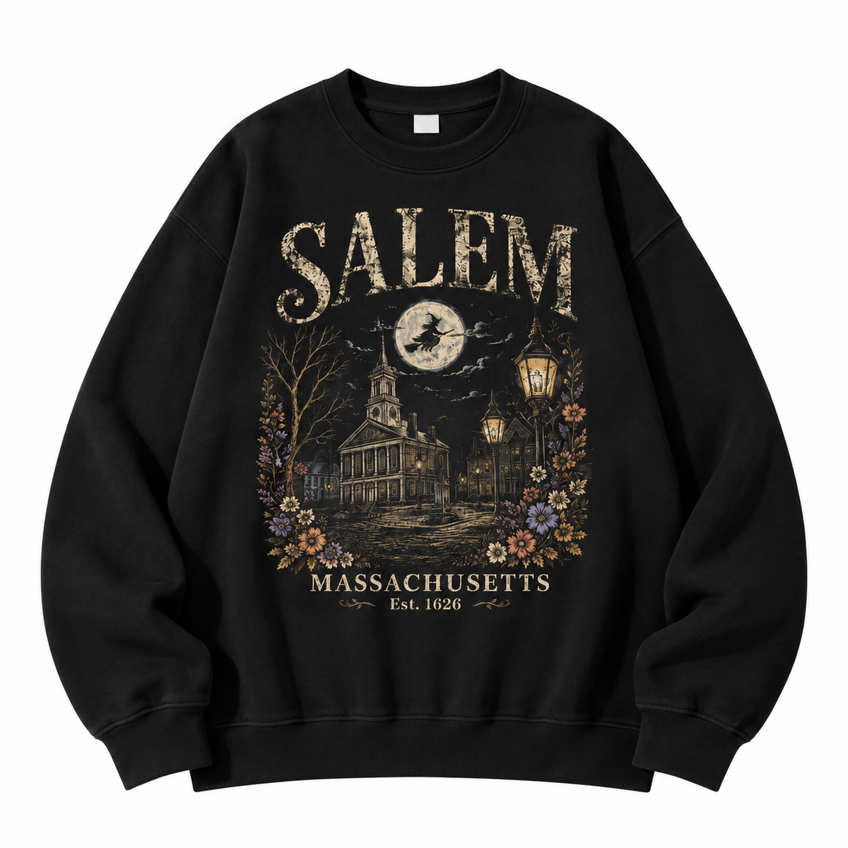 Salem Massachusetts T-Shirt/Sweatshirt/Hoodie – Vintage Witch City Halloween Graphic Tee