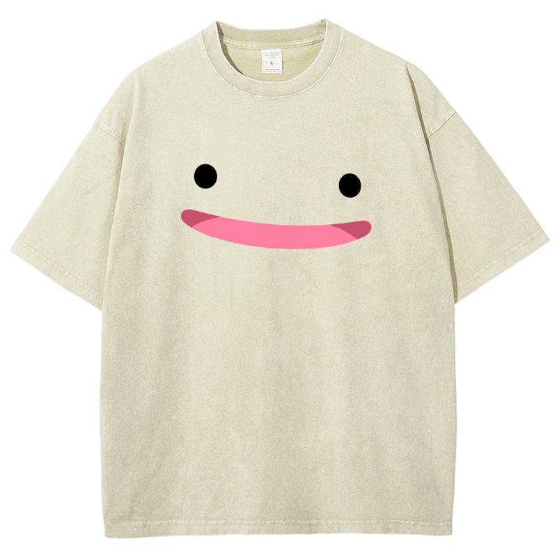 Vintage Washed Smile Face T-Shirt/Sweatshirt/Hoodie – Cute Minimalist Y2K Graphic Tee