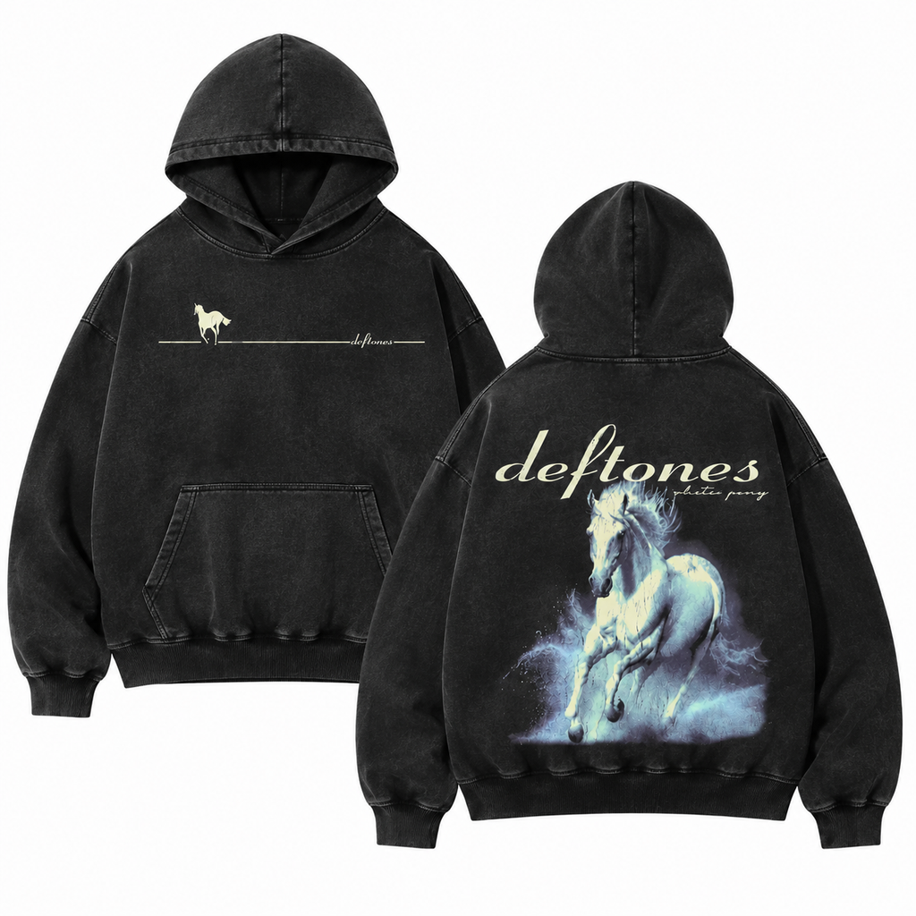 90s Inspired Band Style Tee/Sweatshirt/Hoodie – Washed Black Oversized Streetwear Shirt