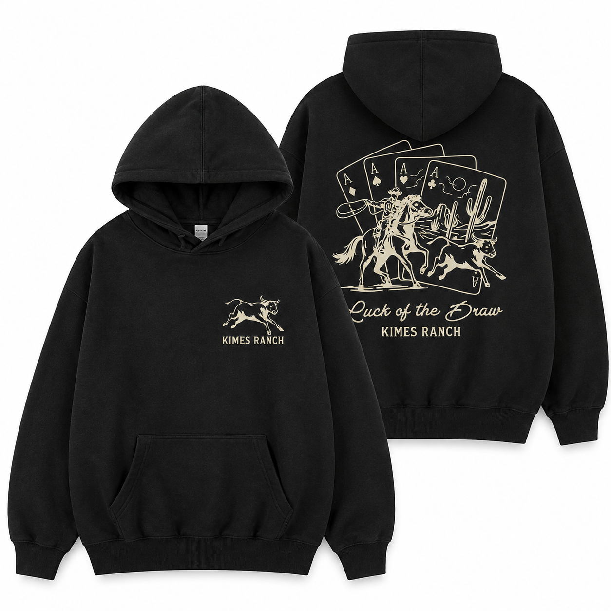 Luck of the Draw Western Rodeo Shirt – Vintage Cowboy Playing Cards Graphic Tee, Sweatshirt & Hoodie