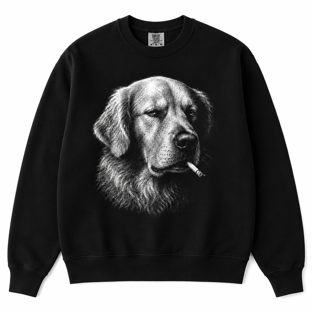 Smoking Dog T-Shirt/Sweatshirt/Hoodie – Funny Vintage Dog Graphic Tee For Pet Lovers
