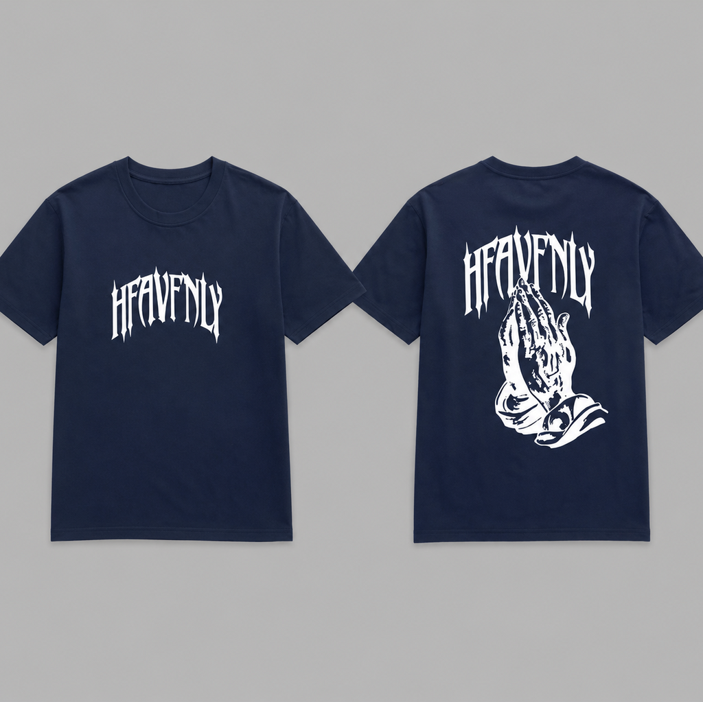 Christian Streetwear T-Shirt/Hoodie/Sweatshirt – Faith Graphic Oversized Tee With Prayer Hands Design
