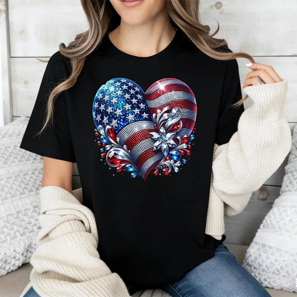 Patriotic Heart Graphic 🇺🇸❤️ Tee/Sweatshirt/Hoodie