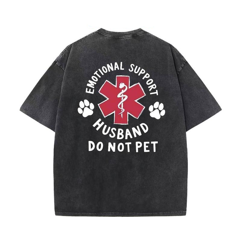 Emotional Support Husband T-Shirt/Sweatshirt/Hoodie – Funny Dog Dad Graphic Tee