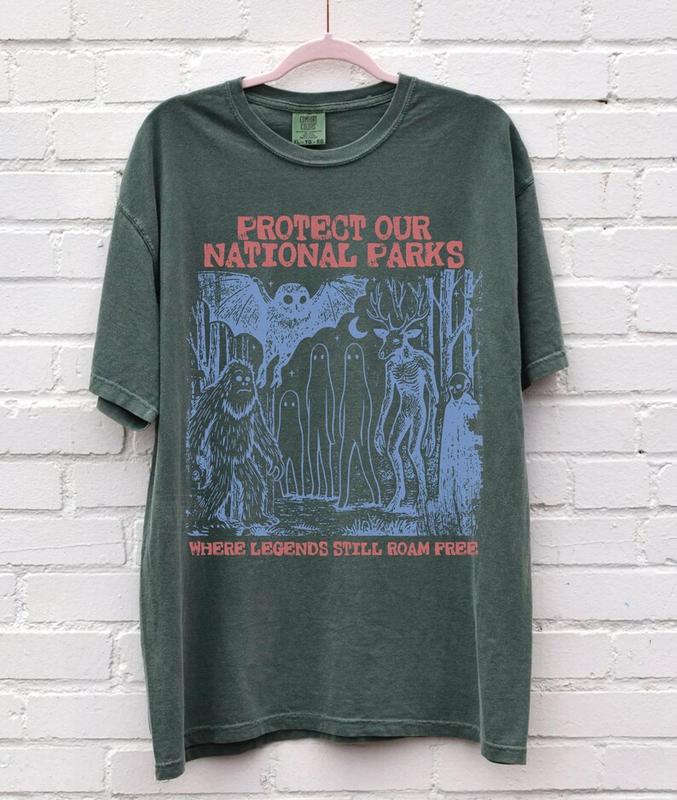 Vintage Cryptid National Park Tee/Sweatshirt/Hoodie – Retro Outdoor Adventure Graphic Shirt