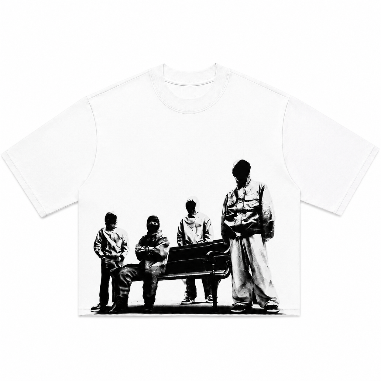 Men's Heavyweight Graphic Tee/Hoodie/Sweatshirt – Oversized Boxy Fit Streetwear T-Shirt