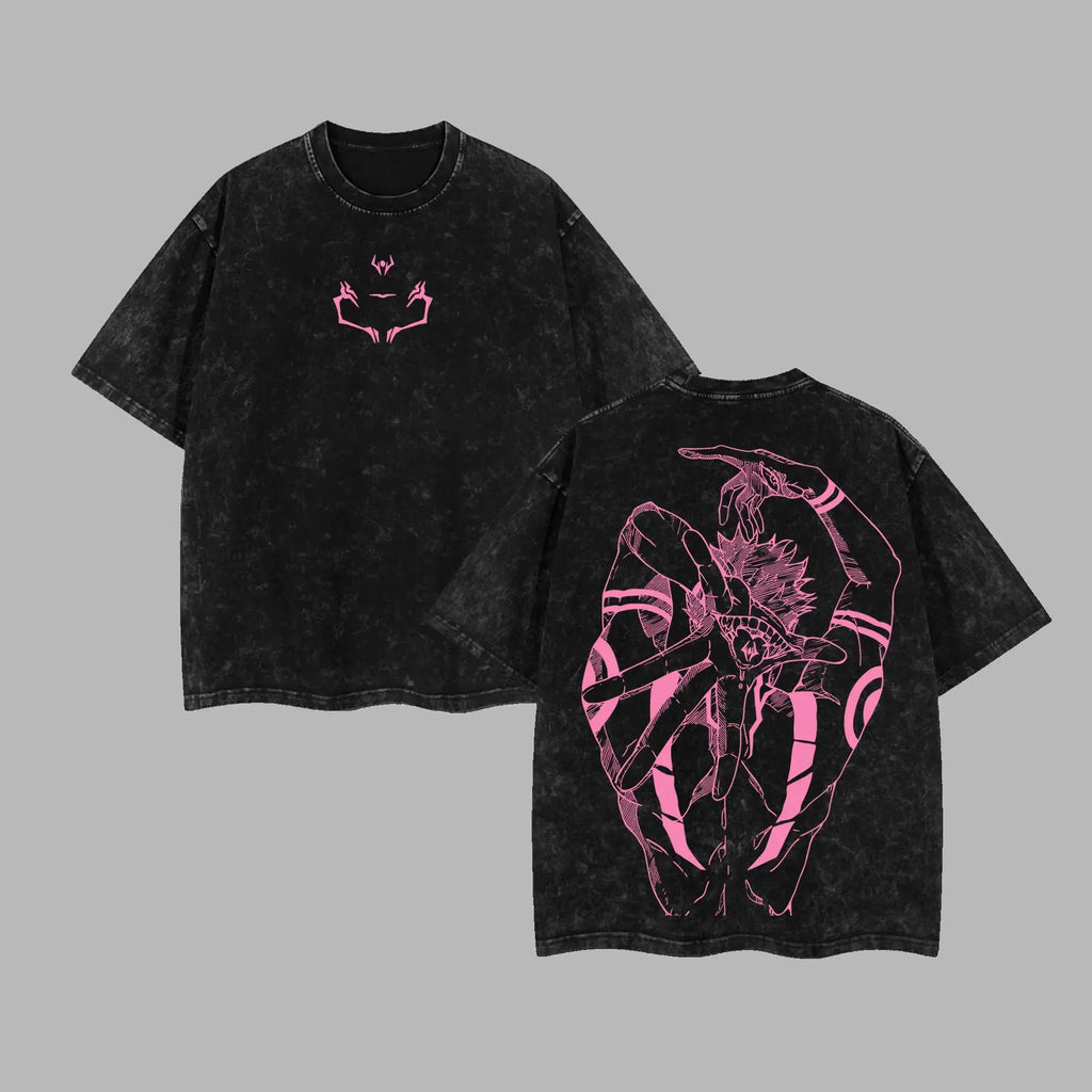 Sukuna Jujutsu Kaisen T-Shirt/Sweatshirt/Hoodie – Front & Back Anime Graphic Oversized Streetwear Tee