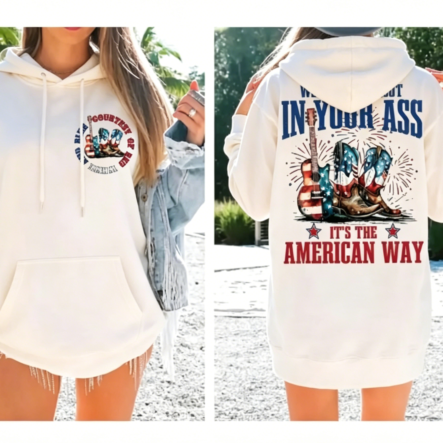 Toby Keiith We'll Put A Boot Shirt/Sweatshirt/Hoodie - Courtesy of Red White and Blue Shirt