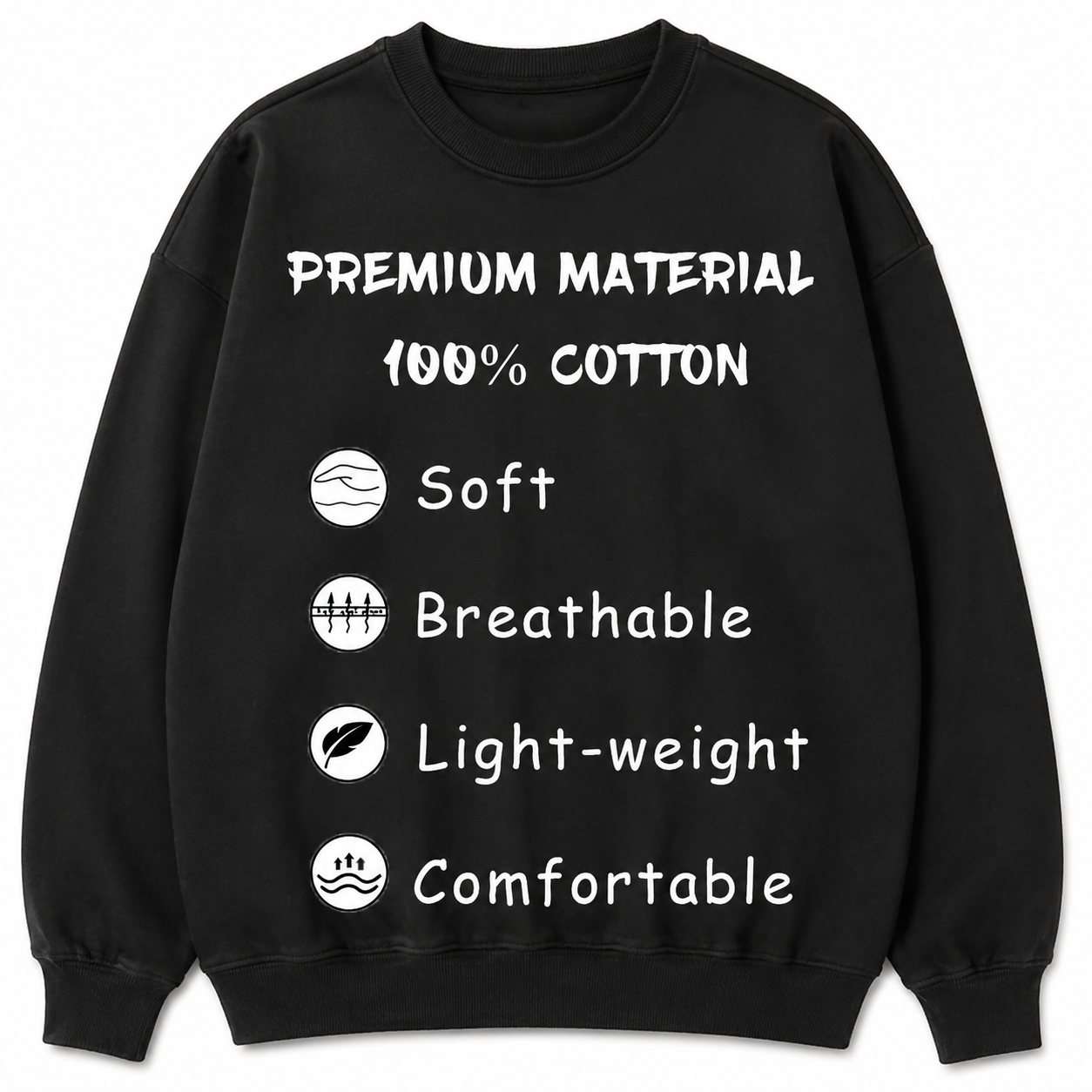 Premium Cotton Graphic Tee – Lightweight Comfortable Everyday Shirt/Sweatshirt/Hoodie