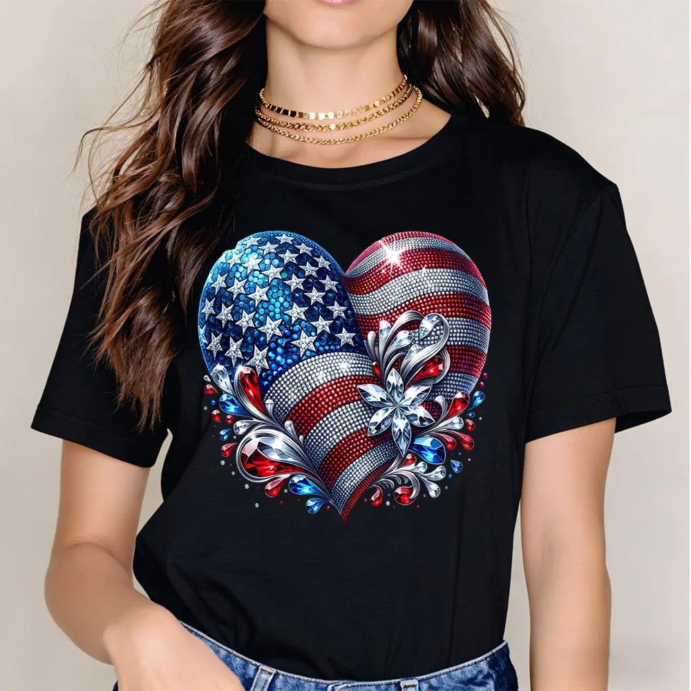 Patriotic Heart Graphic 🇺🇸❤️ Tee/Sweatshirt/Hoodie