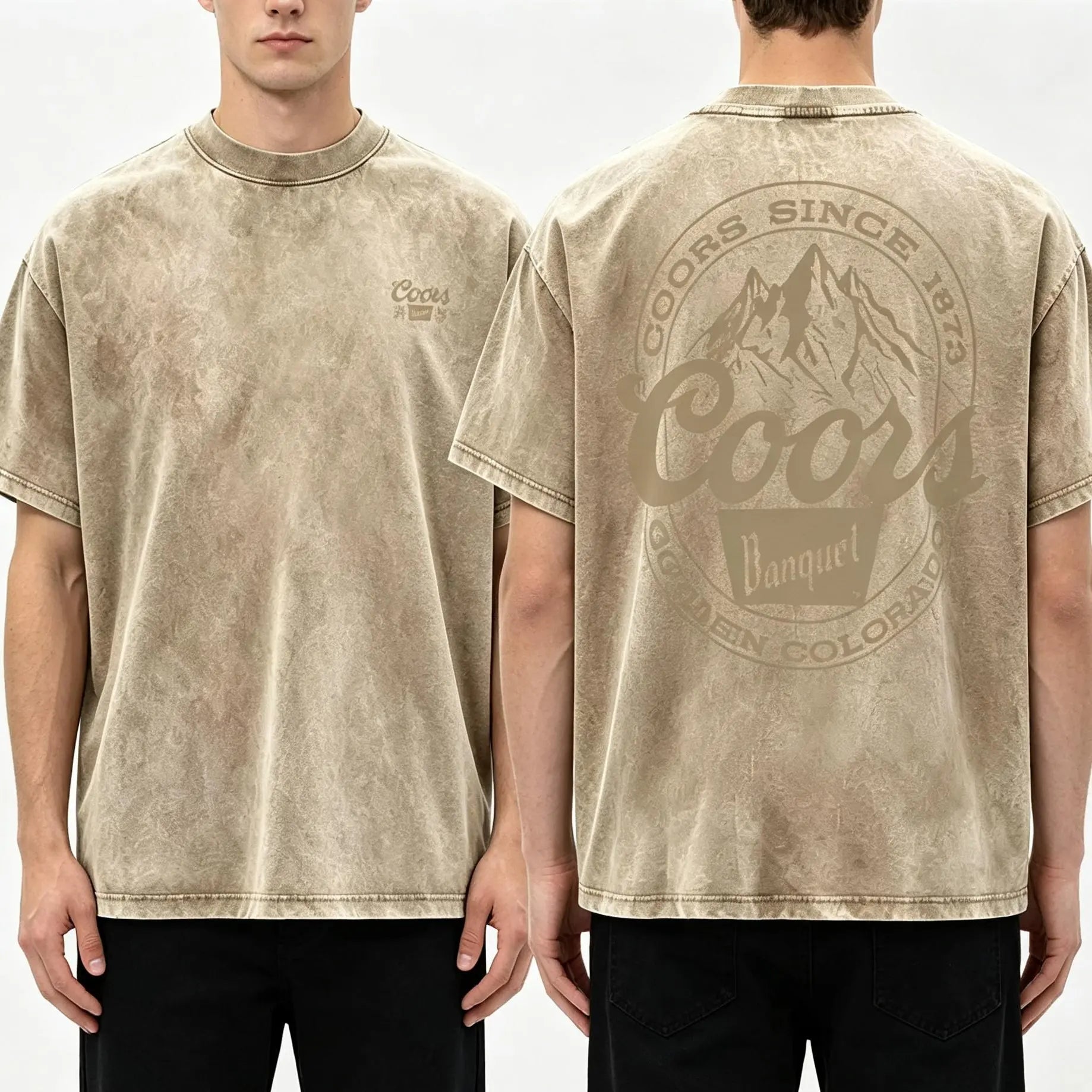 Coors Banquet Mountain Graphic T-Shirt, Sweatshirt & Hoodie – Vintage Western Beer Logo Print, Retro Outdoor Country Apparel