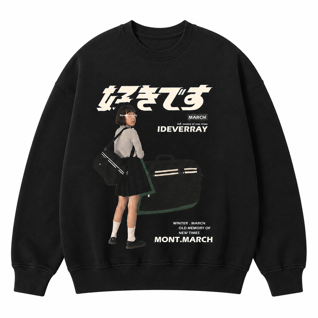 Vintage Washed Japanese Graphic T-Shirt/Sweatshirt/Hoodie – Oversized Streetwear Tee