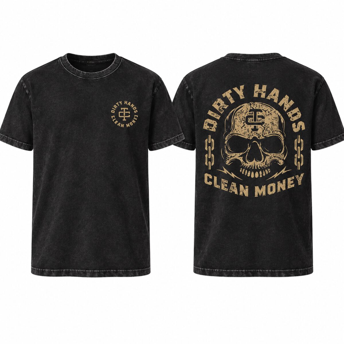 Dirty Hands Clean Money Skull Hoodie/Sweatshirt/T-shirt – Blue Collar Workwear Graphic Pullover